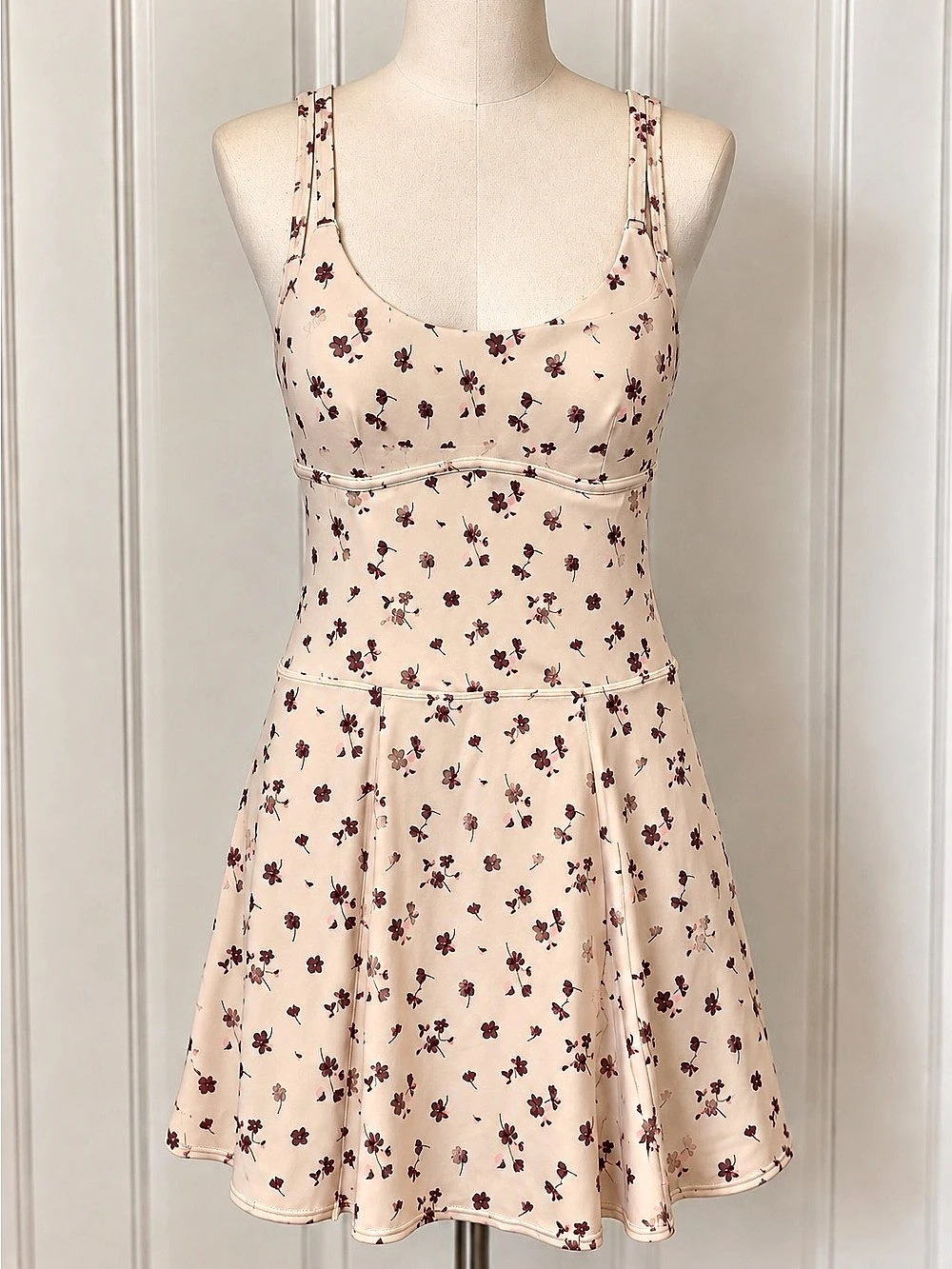 JoyLab Floral Tennis Exercise Dress Built-In Shorts Size M NWT